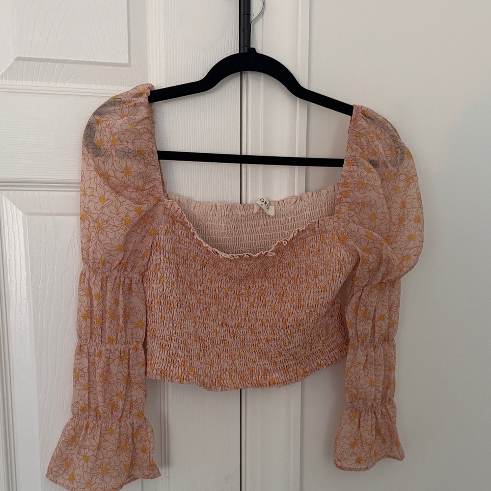 Storia Floral Smocked Women's Top M